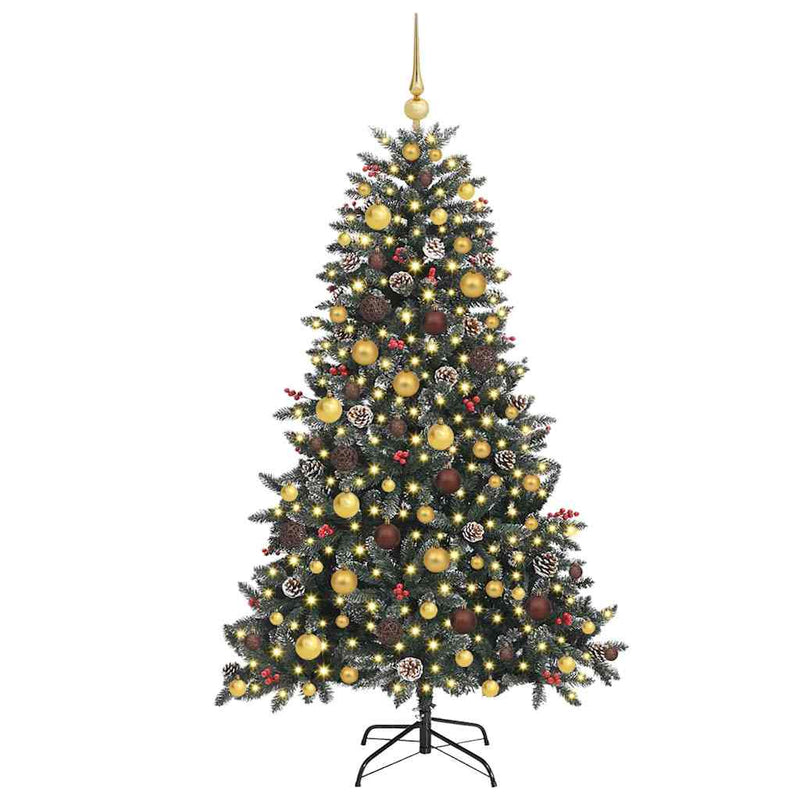 Chargez l'image dans la visionneuse de la galerie, Vidaxl kunstkerstboom met 300 led groen 180 cm pvc en plastic en staal
