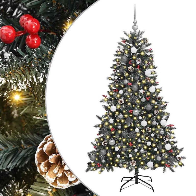 Chargez l'image dans la visionneuse de la galerie, Vidaxl kunstkerstboom met 300 led groen 180 cm pvc en plastic en staal
