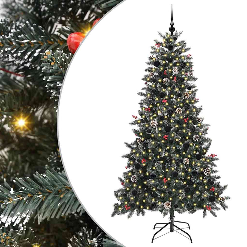 ギャラリービューアに画像をロードする, Vidaxl kunstkerstboom met 300 led groen 180 cm pvc en plastic en staal
