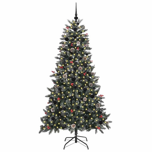 Vidaxl kunstkerstboom met 300 led groen 180 cm pvc en plastic en staal