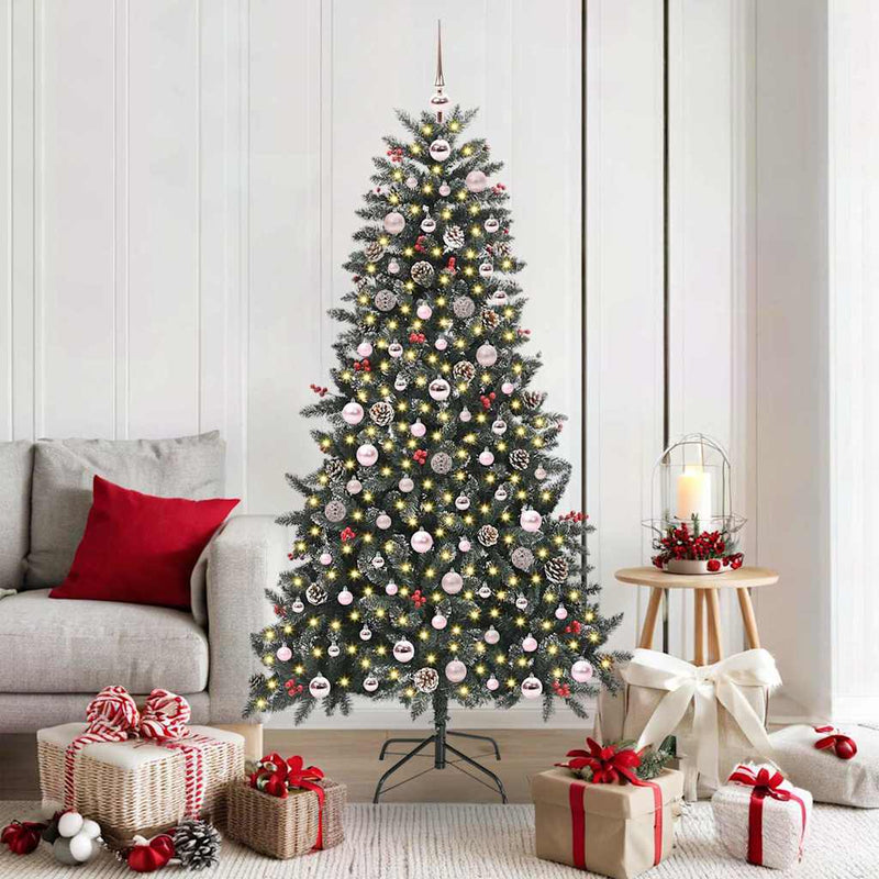 ギャラリービューアに画像をロードする, Vidaxl kunstkerstboom met 300 led groen 180 cm pvc en plastic en staal
