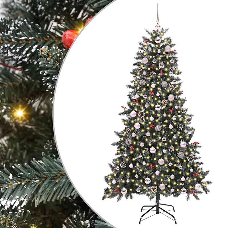 ギャラリービューアに画像をロードする, Vidaxl kunstkerstboom met 300 led groen 180 cm pvc en plastic en staal
