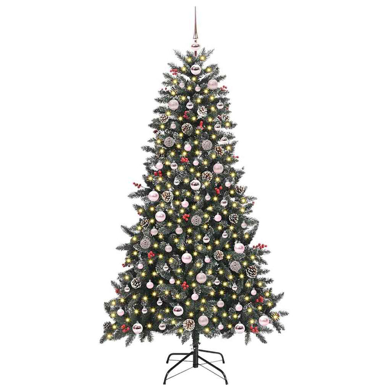 ギャラリービューアに画像をロードする, Vidaxl kunstkerstboom met 300 led groen 180 cm pvc en plastic en staal
