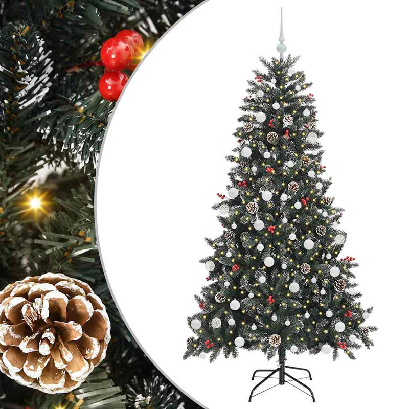ギャラリービューアに画像をロードする, Vidaxl kunstkerstboom met 300 led groen 180 cm pvc en plastic en staal
