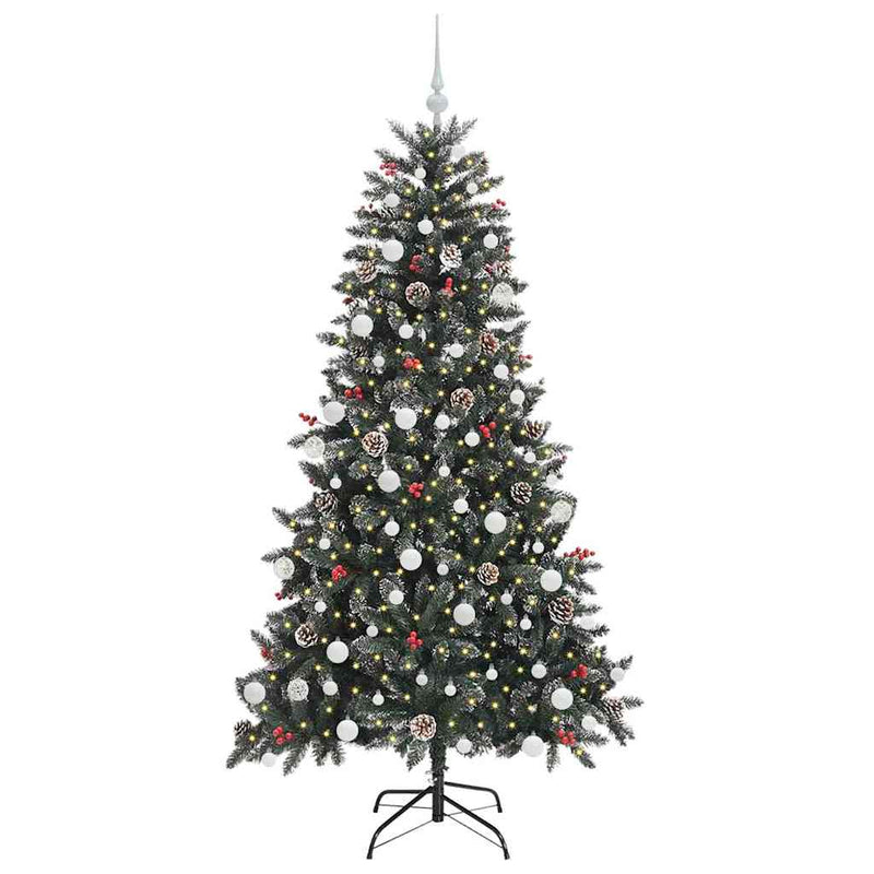 ギャラリービューアに画像をロードする, Vidaxl kunstkerstboom met 300 led groen 180 cm pvc en plastic en staal

