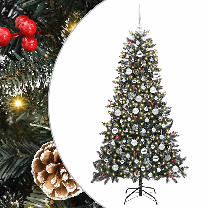 Chargez l'image dans la visionneuse de la galerie, Vidaxl kunstkerstboom met 300 led groen 180 cm pvc en plastic en staal
