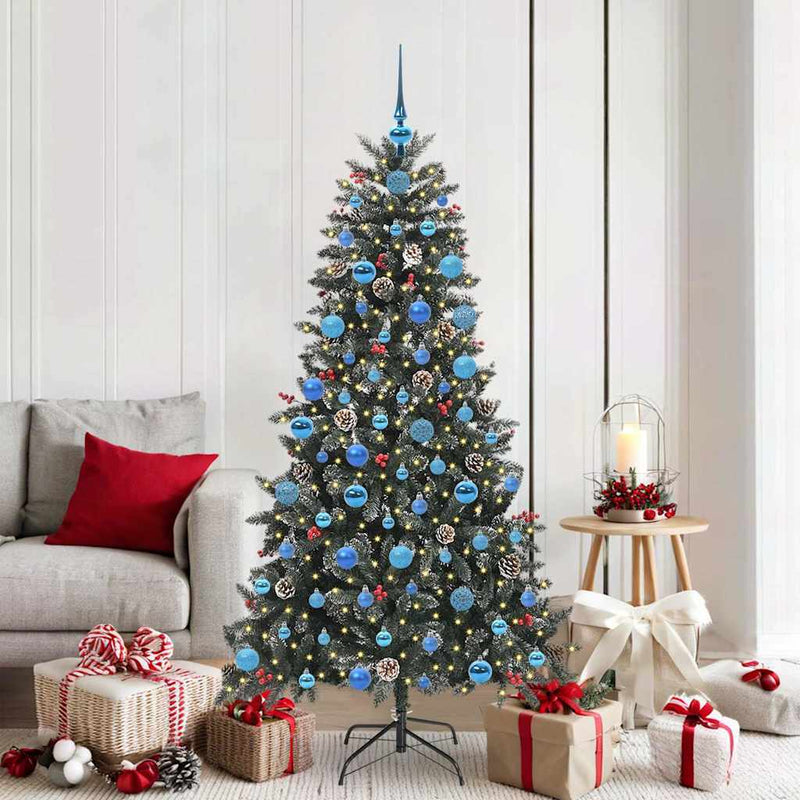 Chargez l'image dans la visionneuse de la galerie, Vidaxl kunstkerstboom met 300 led groen 180 cm pvc en plastic en staal

