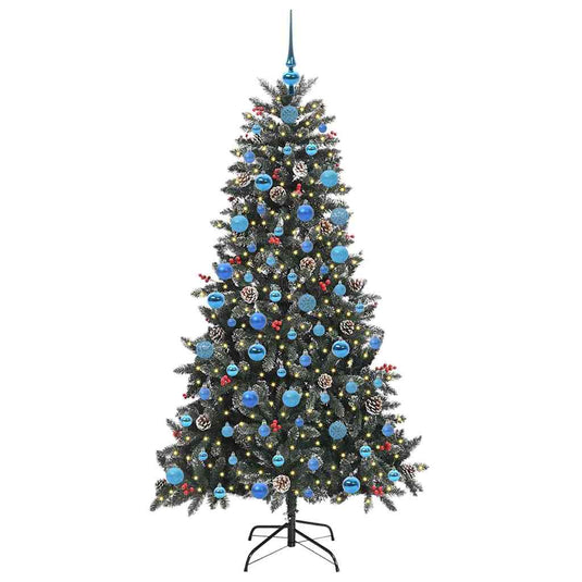 Vidaxl kunstkerstboom met 300 led groen 180 cm pvc en plastic en staal