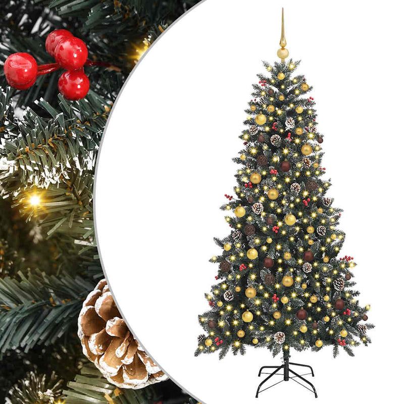 ギャラリービューアに画像をロードする, Vidaxl kunstkerstboom met 300 led groen 210 cm pvc en plastic en staal
