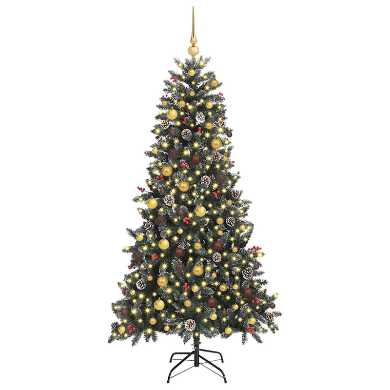 ギャラリービューアに画像をロードする, Vidaxl kunstkerstboom met 300 led groen 210 cm pvc en plastic en staal
