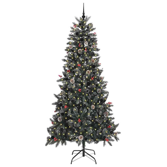 Vidaxl kunstkerstboom met 300 led groen 240 cm pvc en plastic en staal