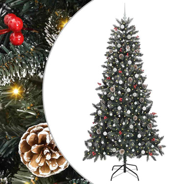Vidaxl kunstkerstboom met 300 led groen 240 cm pvc en plastic en staal