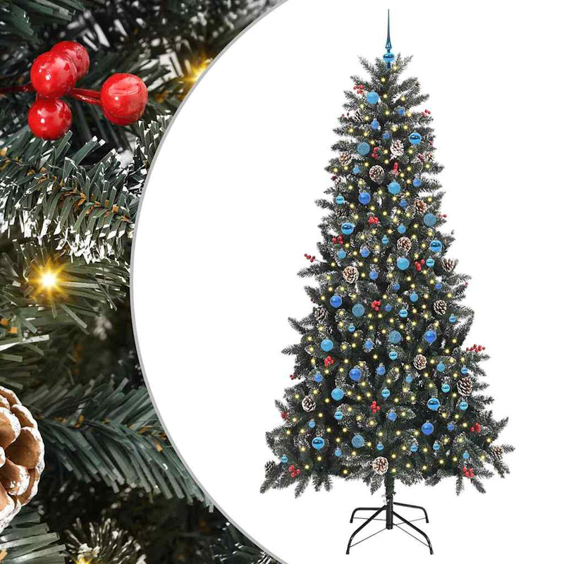 Chargez l'image dans la visionneuse de la galerie, Vidaxl kunstkerstboom met 300 led groen 240 cm pvc en plastic en staal
