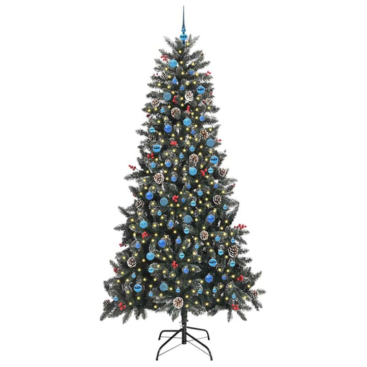 Vidaxl kunstkerstboom met 300 led groen 240 cm pvc en plastic en staal