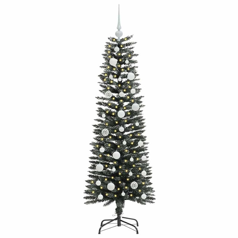 Afbeelding laden in galerijviewer, Vidaxl kunstkerstboom met 150 led groen 120 cm pvc en plastic en staal
