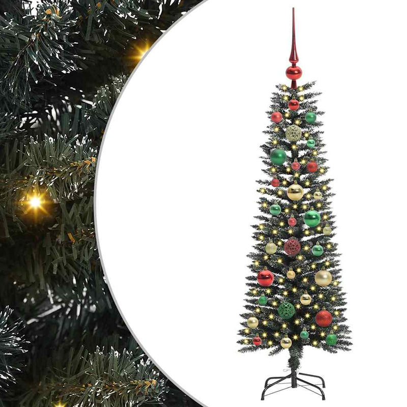 Afbeelding laden in galerijviewer, Vidaxl kunstkerstboom met 150 led groen 120 cm pvc en plastic en staal
