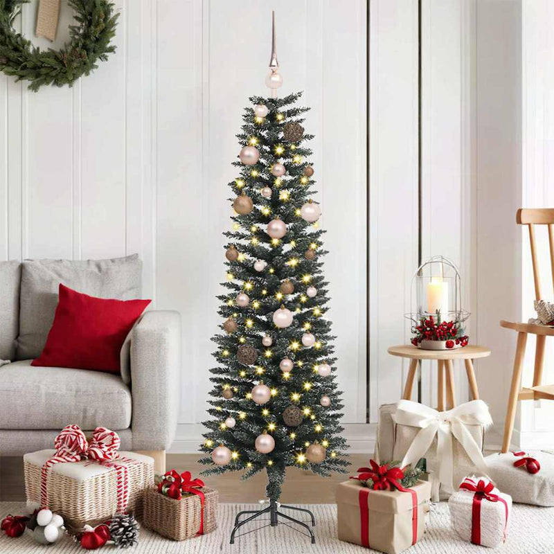 Afbeelding laden in galerijviewer, Vidaxl kunstkerstboom met 150 led groen 150 cm pvc en plastic en staal
