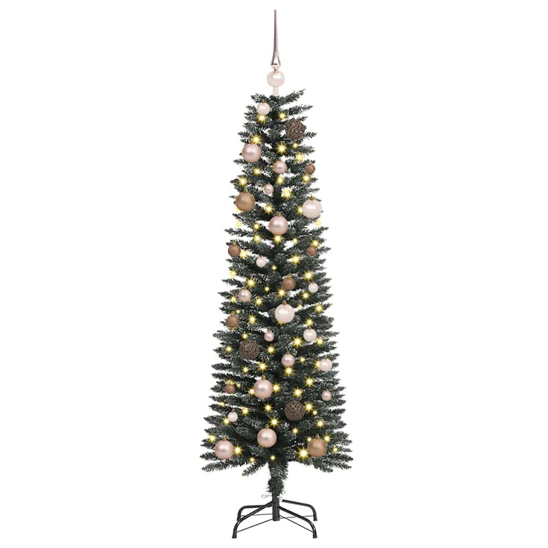 Afbeelding laden in galerijviewer, Vidaxl kunstkerstboom met 150 led groen 150 cm pvc en plastic en staal
