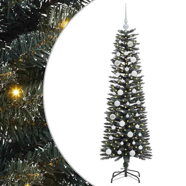 Vidaxl kunstkerstboom met 150 led groen 150 cm pvc en plastic en staal