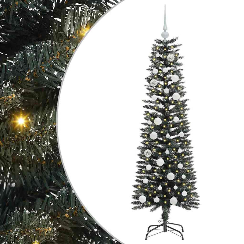 Chargez l'image dans la visionneuse de la galerie, Vidaxl kunstkerstboom met 150 led groen 150 cm pvc en plastic en staal
