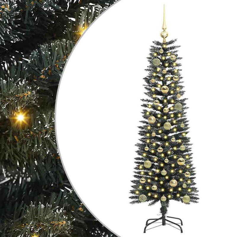 Chargez l'image dans la visionneuse de la galerie, Vidaxl kunstkerstboom met 150 led groen 150 cm pvc en plastic en staal
