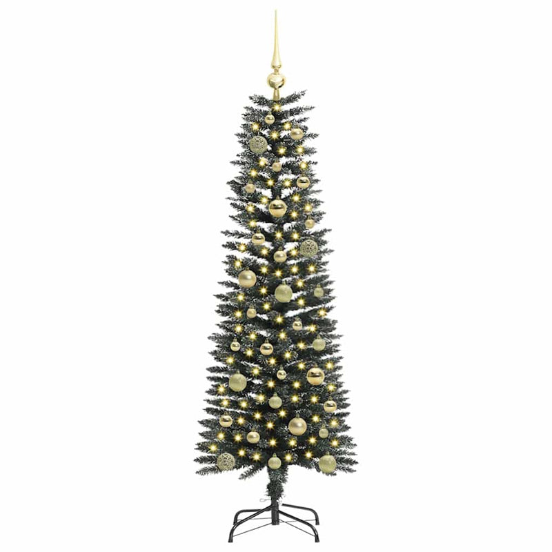 Chargez l'image dans la visionneuse de la galerie, Vidaxl kunstkerstboom met 150 led groen 150 cm pvc en plastic en staal
