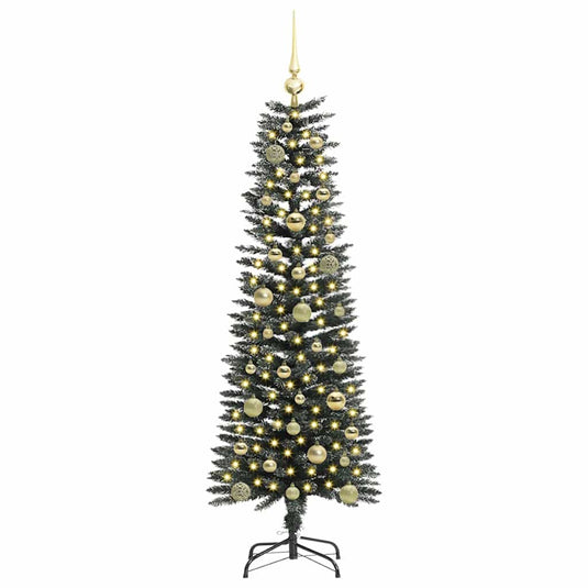Vidaxl kunstkerstboom met 150 led groen 150 cm pvc en plastic en staal