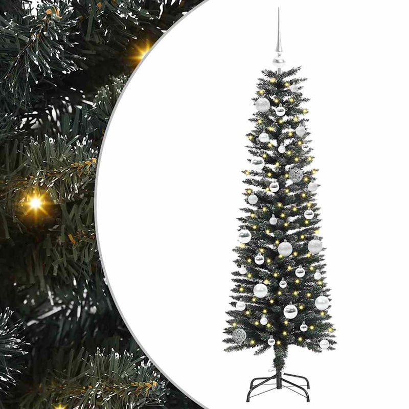 Chargez l'image dans la visionneuse de la galerie, Vidaxl kunstkerstboom met 150 led groen 150 cm pvc en plastic en staal
