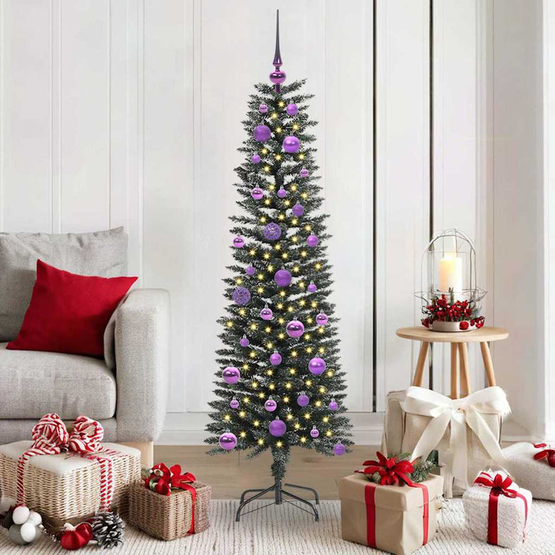 Chargez l'image dans la visionneuse de la galerie, Vidaxl kunstkerstboom met 150 led groen 150 cm pvc en plastic en staal
