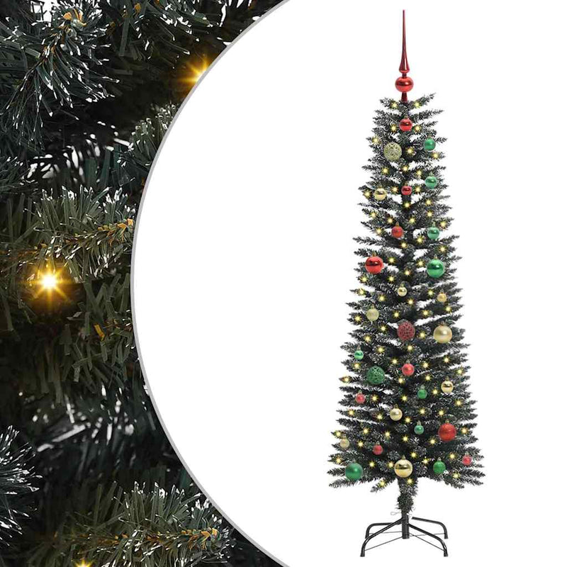 Chargez l'image dans la visionneuse de la galerie, Vidaxl kunstkerstboom met 150 led groen 150 cm pvc en plastic en staal

