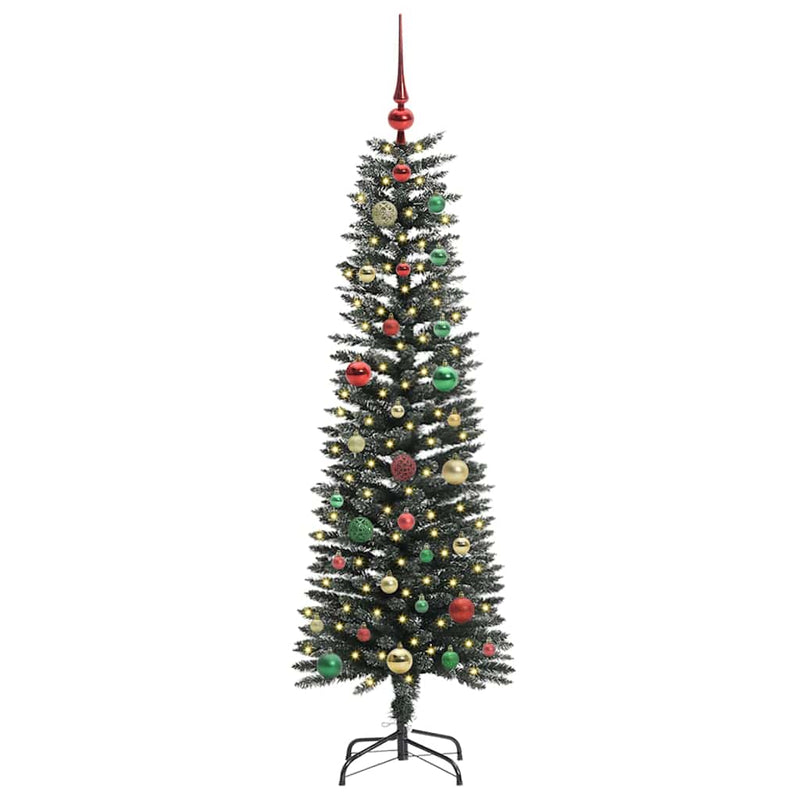 Chargez l'image dans la visionneuse de la galerie, Vidaxl kunstkerstboom met 150 led groen 150 cm pvc en plastic en staal
