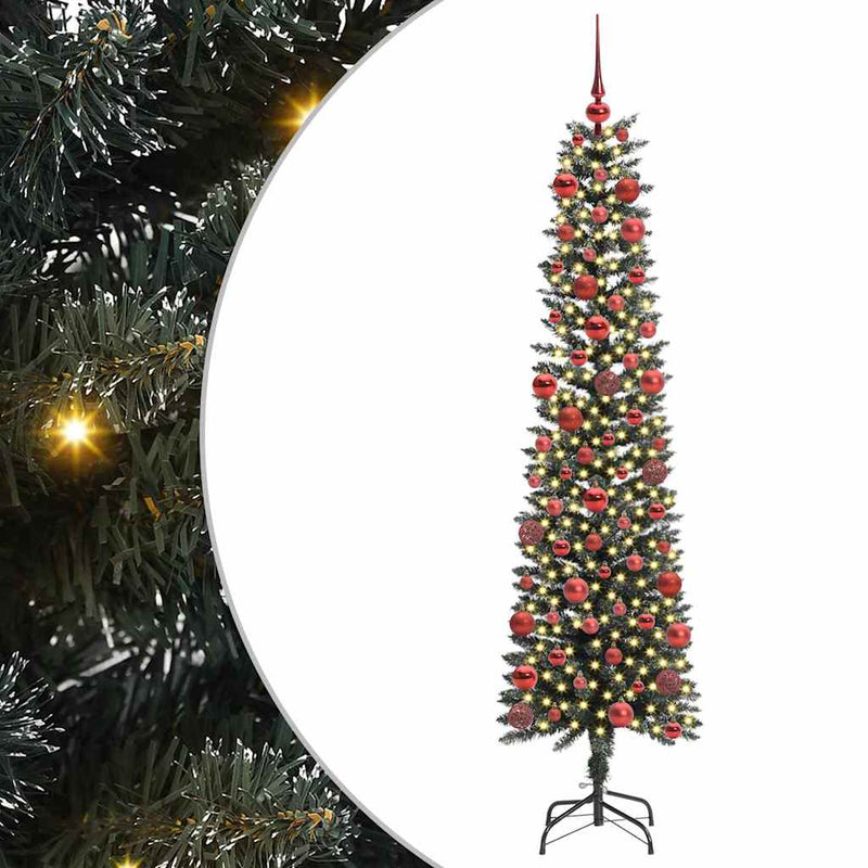 Chargez l'image dans la visionneuse de la galerie, Vidaxl kunstkerstboom met 300 led groen 180 cm pvc en plastic en staal
