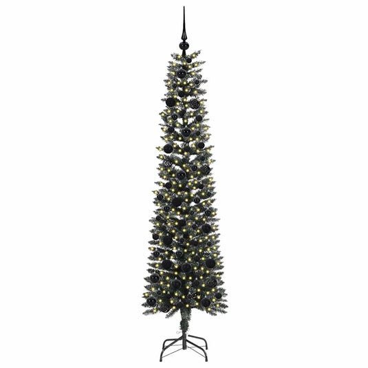 Vidaxl kunstkerstboom met 300 led groen 180 cm pvc en plastic en staal