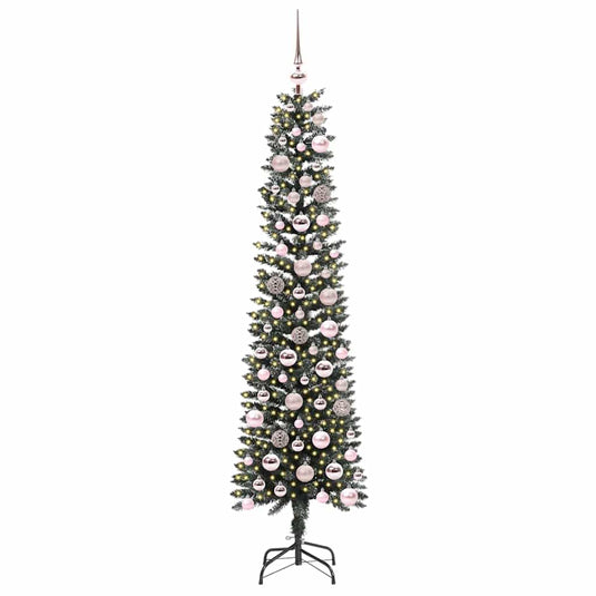 Vidaxl kunstkerstboom met 300 led groen 180 cm pvc en plastic en staal