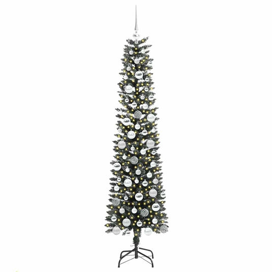 Vidaxl kunstkerstboom met 300 led groen 180 cm pvc en plastic en staal