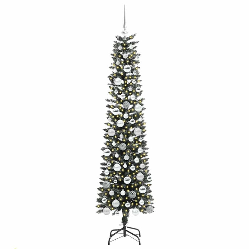 Chargez l'image dans la visionneuse de la galerie, Vidaxl kunstkerstboom met 300 led groen 180 cm pvc en plastic en staal

