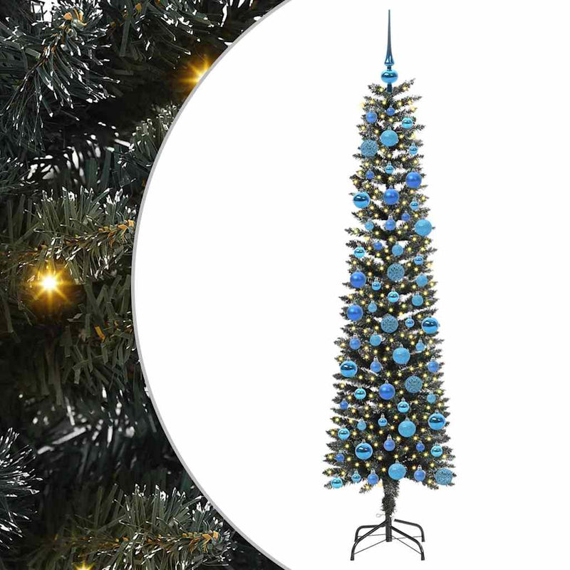 Chargez l'image dans la visionneuse de la galerie, Vidaxl kunstkerstboom met 300 led groen 180 cm pvc en plastic en staal
