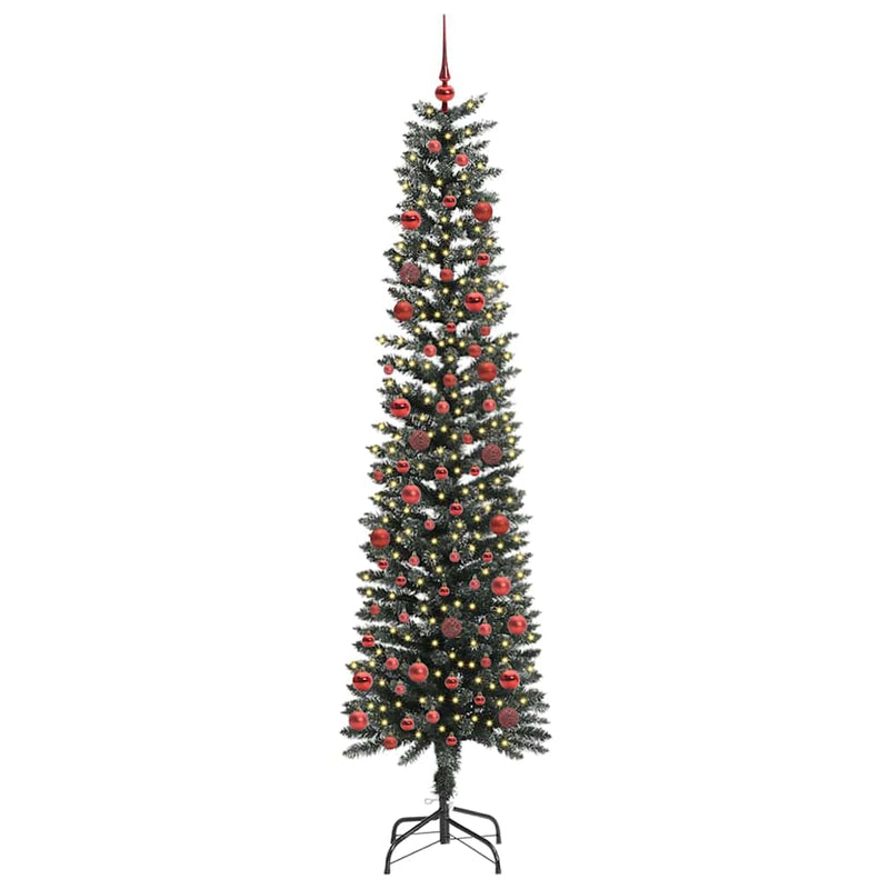 Chargez l'image dans la visionneuse de la galerie, Vidaxl kunstkerstboom met 300 led groen 210 cm pvc en plastic en staal
