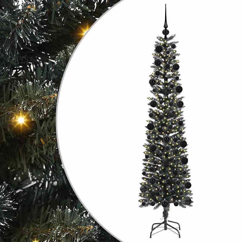 Chargez l'image dans la visionneuse de la galerie, Vidaxl kunstkerstboom met 300 led groen 210 cm pvc en plastic en staal
