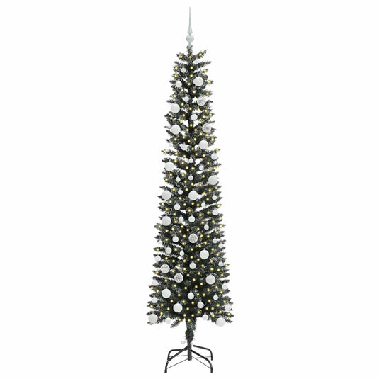 Vidaxl kunstkerstboom met 300 led groen 210 cm pvc en plastic en staal