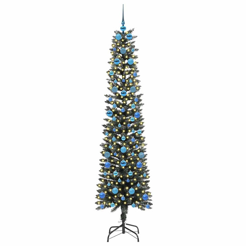 Chargez l'image dans la visionneuse de la galerie, Vidaxl kunstkerstboom met 300 led groen 210 cm pvc en plastic en staal
