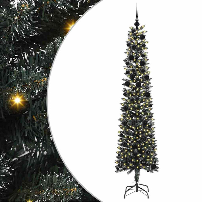 Chargez l'image dans la visionneuse de la galerie, Vidaxl kunstkerstboom met 300 led groen 240 cm pvc en plastic en staal
