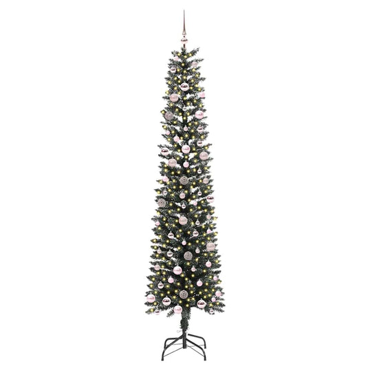 Vidaxl kunstkerstboom met 300 led groen 240 cm pvc en plastic en staal