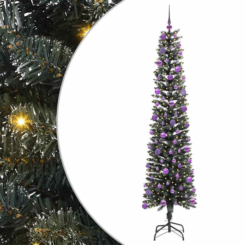 Chargez l'image dans la visionneuse de la galerie, Vidaxl kunstkerstboom met 300 led groen 240 cm pvc en plastic en staal
