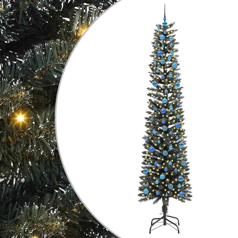 Chargez l'image dans la visionneuse de la galerie, Vidaxl kunstkerstboom met 300 led groen 240 cm pvc en plastic en staal
