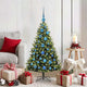 Vidaxl kunstkerstboom met scharnier 150 leds groen 120 cm pvc en pe