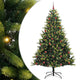 Vidaxl kunstkerstboom met scharnier 300 leds groen 210 cm pvc en pe