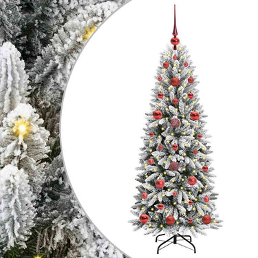 Vidaxl kunstkerstboom wit 120 cm pvc en plastic en staal en pe