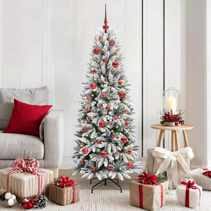 Afbeelding laden in galerijviewer, Vidaxl kunstkerstboom wit 150 cm pvc en plastic en staal en pe
