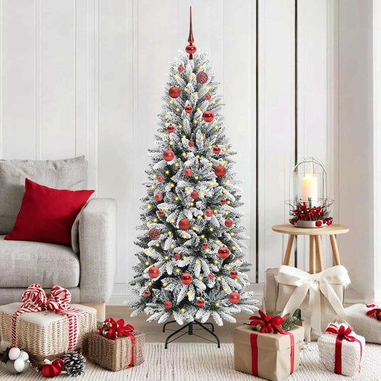 Vidaxl kunstkerstboom wit 150 cm pvc en plastic en staal en pe